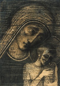 Ikona Maryjna Kiko - MATKA BOŻA Z DZIECIĄTKIEM 1983