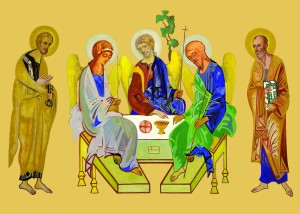 Ikona Religijna - TRÓJCA ŚWIĘTA - Paweł, Piotr